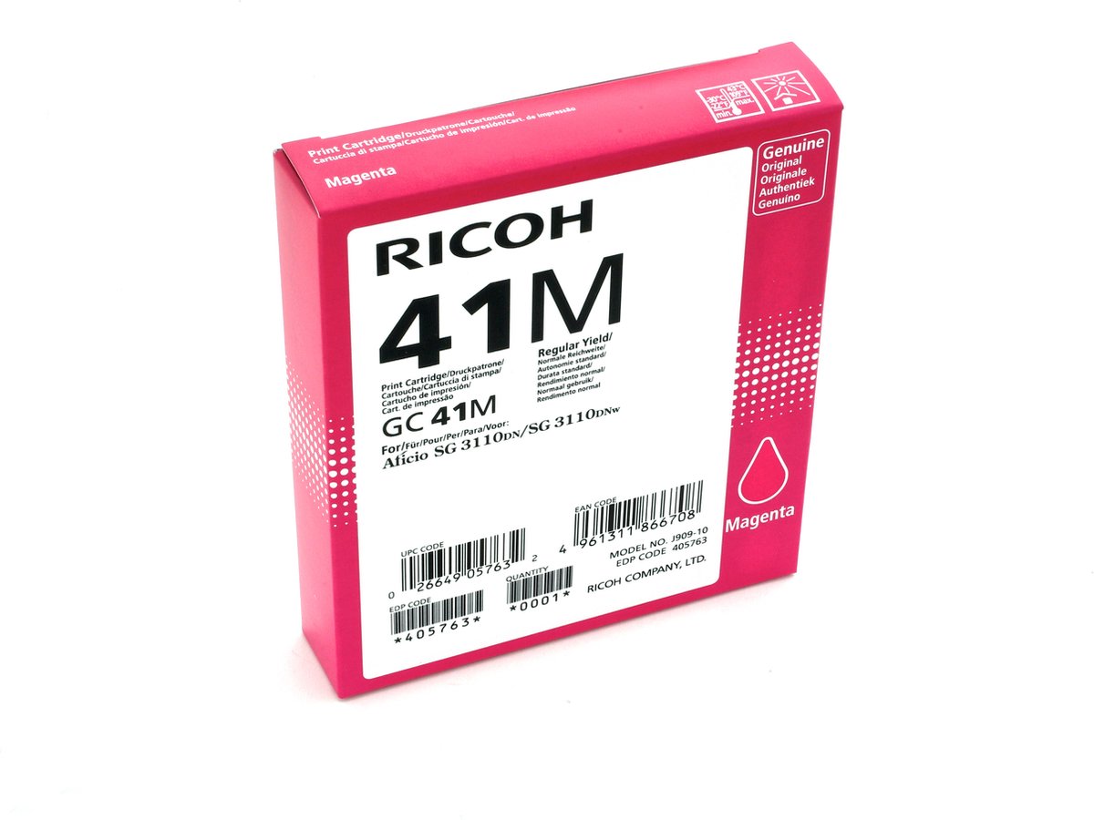 RICOH GC-41M gel cartridge magenta high capacity 2.200 pagina s 1-pack