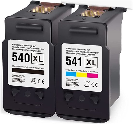 Huismerk 540XL 541XL Inktcartridge compatibel met Canon PG-540XL CL-541XL Hoge Capaciteit / 2-pack Zwart en Kleur