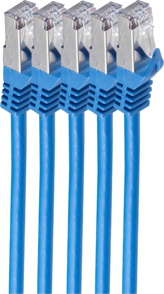 shiverpeaks BS75511-B-SET5 netwerkkabel Blauw 1 m Cat7 S/FTP (S-STP)