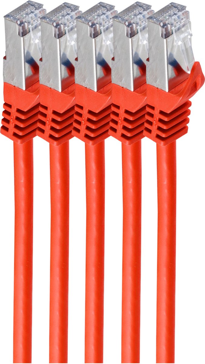 shiverpeaks BS75511-0.25R-SET5 netwerkkabel Rood 0,25 m Cat7 S/FTP (S-STP)