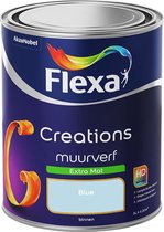 Bol.com Flexa | Creations Muurverf Extra Mat | Blue - Kleur van het jaar 2010 | 1L aanbieding
