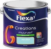 Flexa Creations - Muurverf - Extra Mat - Aqua Blue - KvhJ 2004 - 2.5L