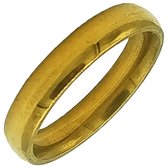 The Old Century - Trouwring - Band ring - Staal in Goudkleur - 19 mm / Maat 60
