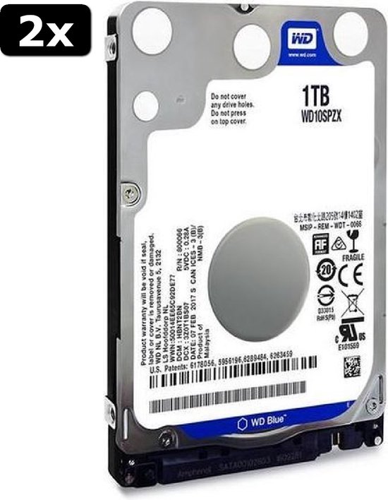 2 disques durs internes Western Digital Blue 1000 Go SATA III | bol.com