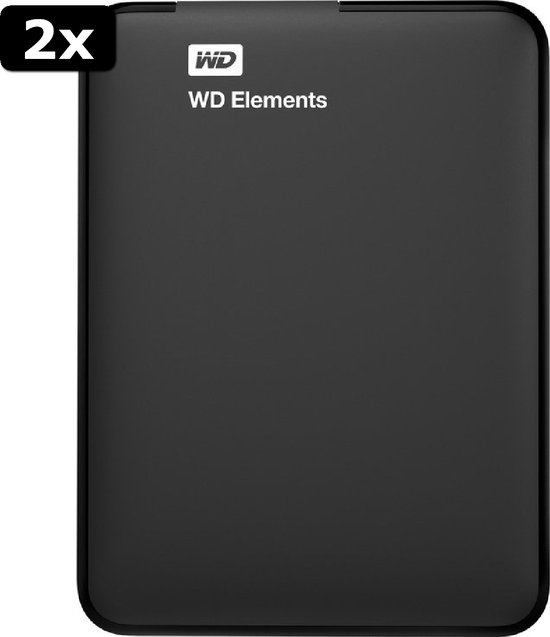 2x Western Digital Elements Portable Externe harde schijf 1TB