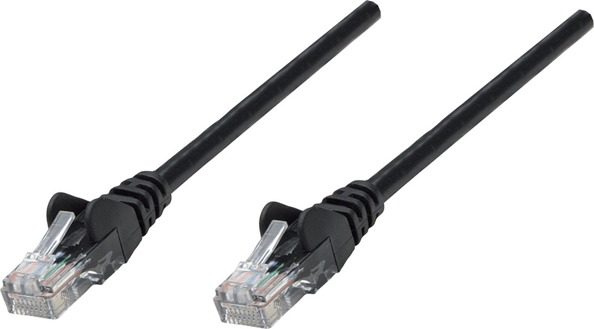 Intellinet - 739917 - RJ45 - Netwerkkabel - patchkabel - CAT 6 - U/UTP - 25.00 cm - Zwart