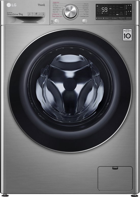 Lg F4V709STSA wasmachine Voorbelading 9 kg 1360 RPM Grafiet