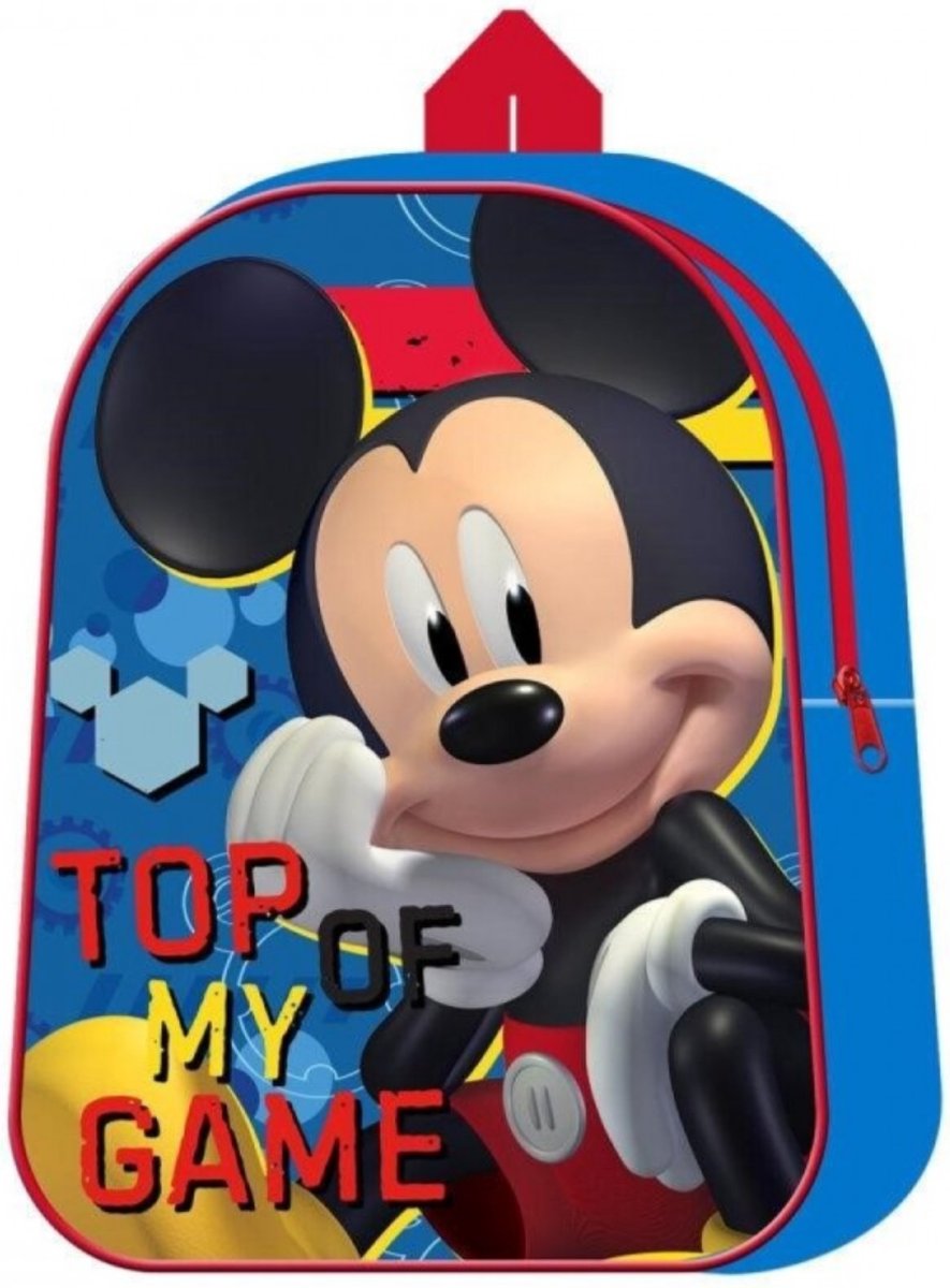 Kids Licensing Schoolrugzak - Top My Game - Kinderen Rugzak - Mickey Mouse - Maat: 31cm - Blauw