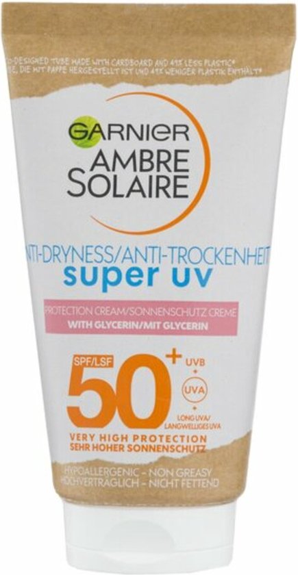Garnier Ambre Solaire Sensitive Expert+ Gezichtscrème SPF50 - 50 ml - Zonnebrand met hoge bescherming