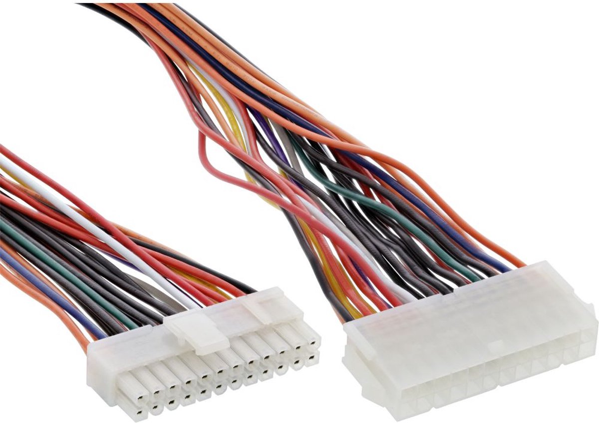 ATX 20+4pins (m) ATX 24pins (v) voedingskabel 0,45 meter bol