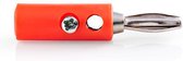 Banaan connector voor luidsprekerkabel tot 4 mm / rood