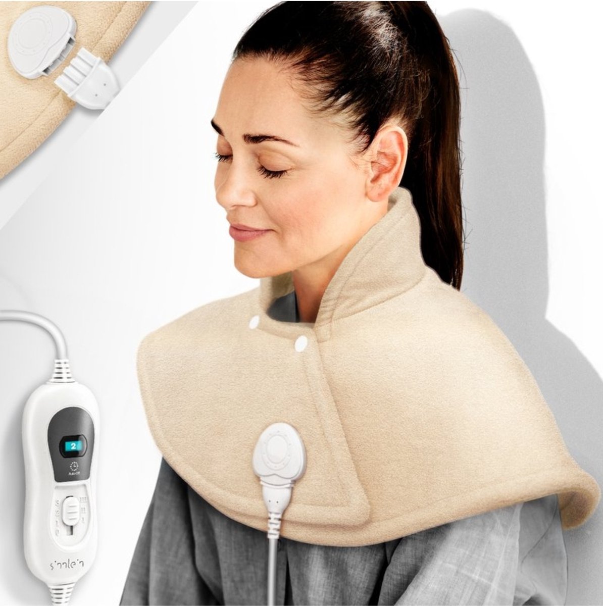 Écharpe Chauffante électrique Pour Femmes - 3 Températures (45°C à 60°C), Chargement USB, Tissu Velours Doux - Idéal Hiver - 5