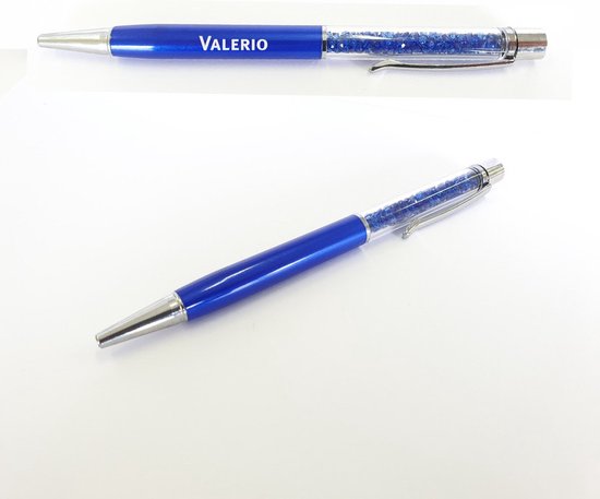 Pen Met Diamantjes En Naam Gravering - Valerio