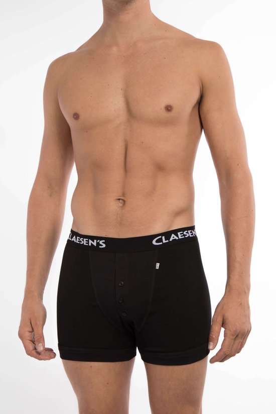 Claesen's® - Heren 2-pack Rib Boxer - Zwart - 100% Katoen