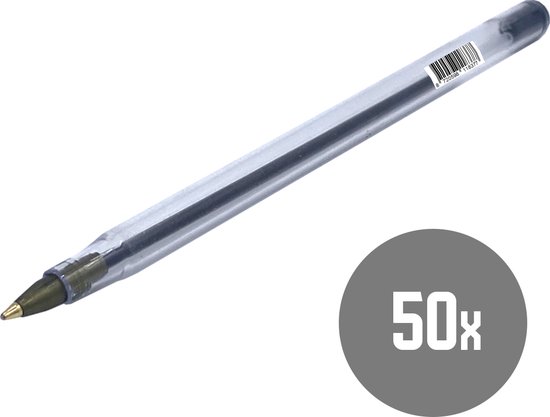 BIC Round Stic Grip Xtra Comfort balpen, fijne punt (0,8 mm), zwart, 12 stuks