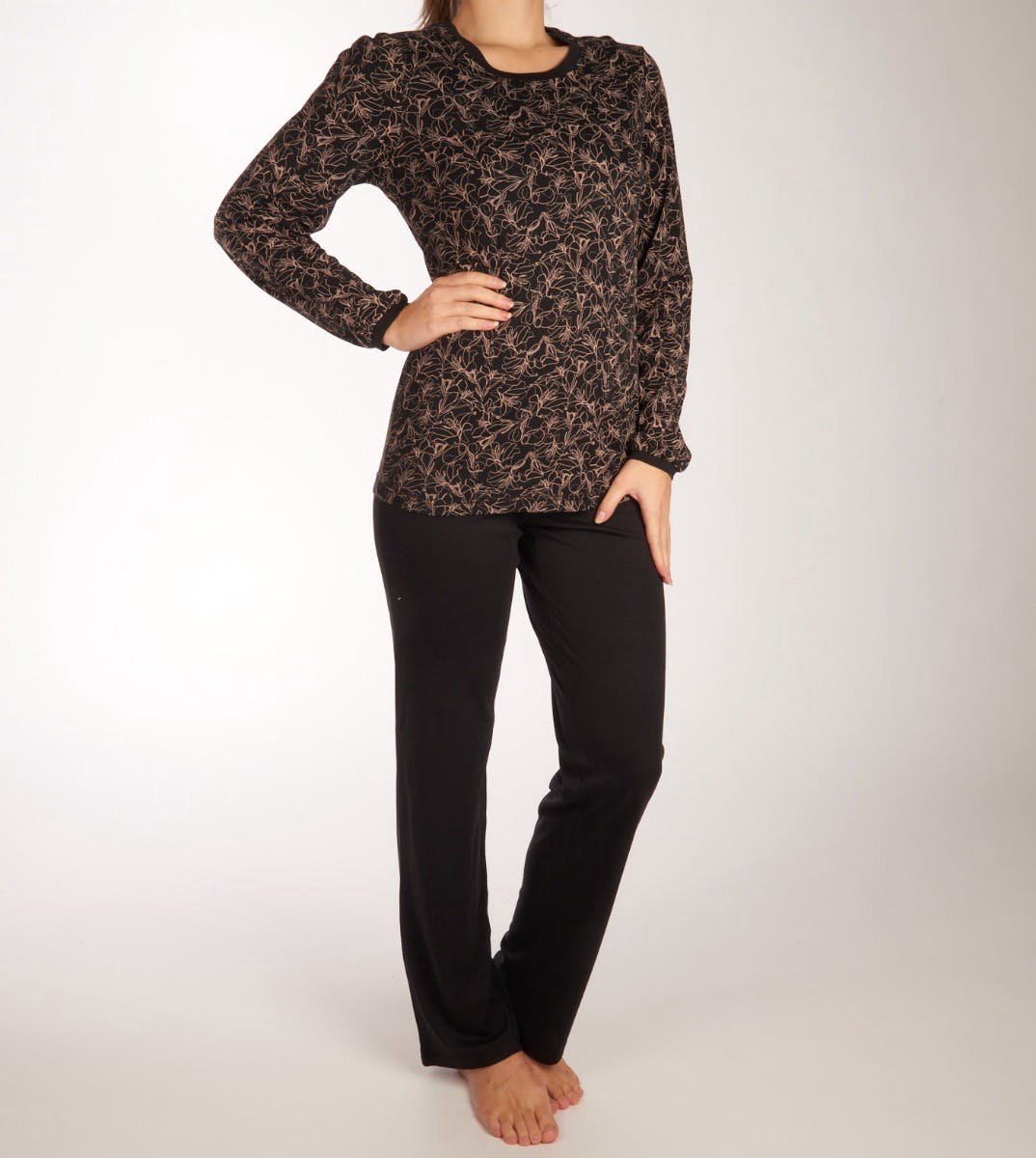 Schiesser Simplicity – Pyjama – 175544 – Black Print - 44