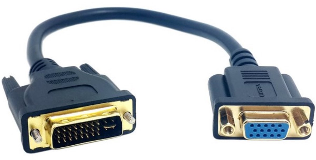Premium DVI-A naar VGA adapter / zwart - 0,30 meter