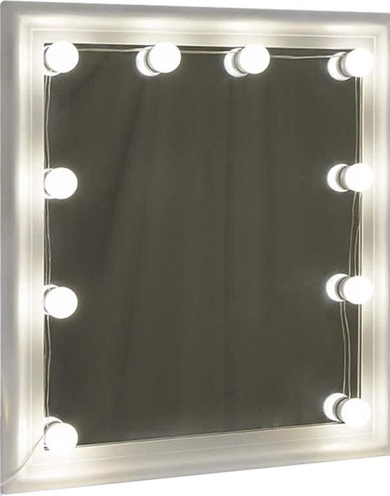 Achaté Spiegellampen 10 stuks – Spiegel Verlichting – 3 Soorten LED licht – Dimbaar tot 5 Standen – Spiegellamp