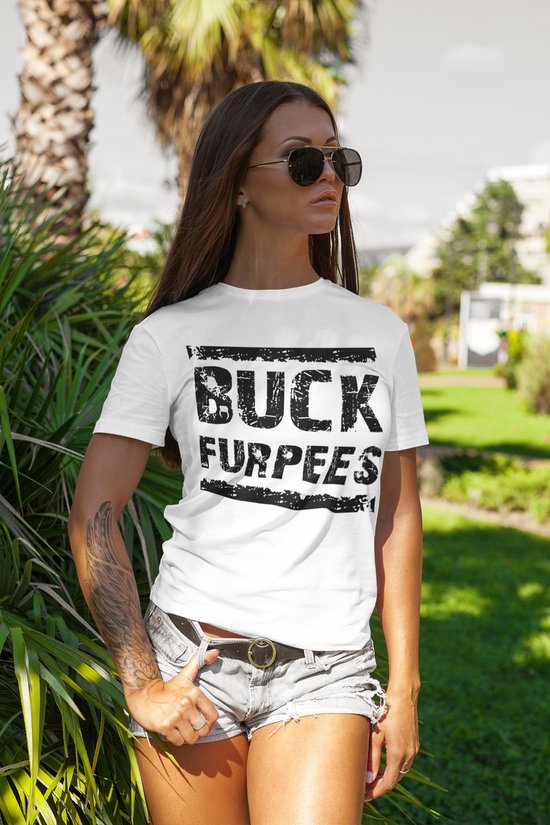 Rick & Rich Workout tshirt - T-shirt S -Buck Furpees shirt - dames t shirts met ronde hals - Sport tshirt - dames shirt korte mouw - Burpees shirt - Gym Motivation tshirt - shirt met opdruk