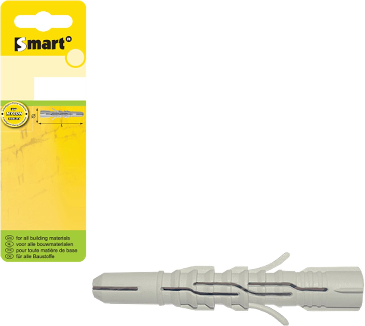 SMART | Nylon lange plug z.boord Ø 8x60 | 30 st
