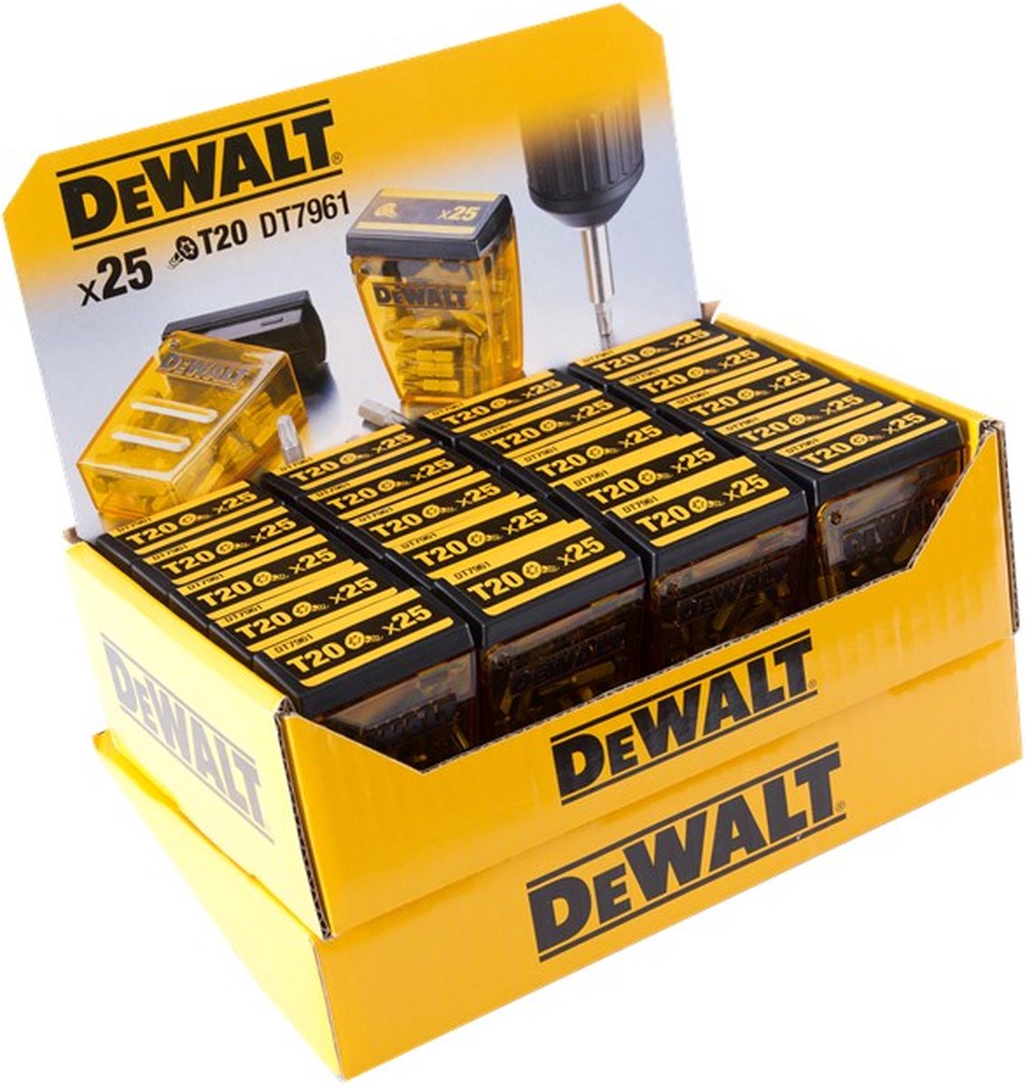 DeWALT DP42-QZ 25-Delige T20 Schroefbitset 25mm in Opbergcassette