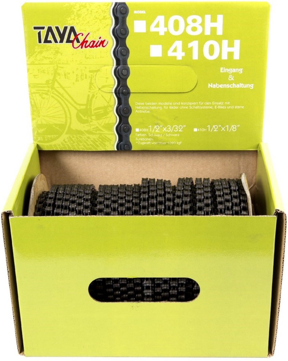 Taya Ketting Op Rol 410h 1/2 X 1/8 30 Meter Staal Zwart