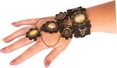 Romantische gothic armband met ring - steampunk