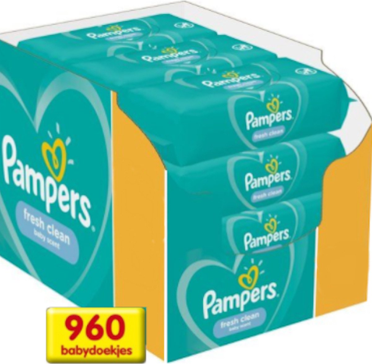 Pampers - Fresh & Clean Babydoekjes - 9 x 80 = 720 babydoekjes