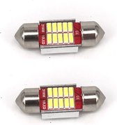 C5W 30mm LED Auto lamp / 2 stuks Festoon LED / 30mm / Interieur lamp / Leeslamp / Interieur auto / Buislamp / Dakhemel verlichting / Kofferbak lamp / Instapverlichting led / Canbus / Voetverlichting / Storingsvrij / Kleur 6000K (Wit) / 12V / 2 stuks