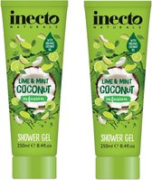 Inecto - Shower Gel Lime & Mint Coconut Infusion - 2 pak – Verfrissend - Natuurlijk