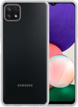 Hoesje Geschikt voor Samsung M22 Hoesje Siliconen Case Hoes - Hoes Geschikt voor Samsung Galaxy M22 Hoes Cover Case - Transparant