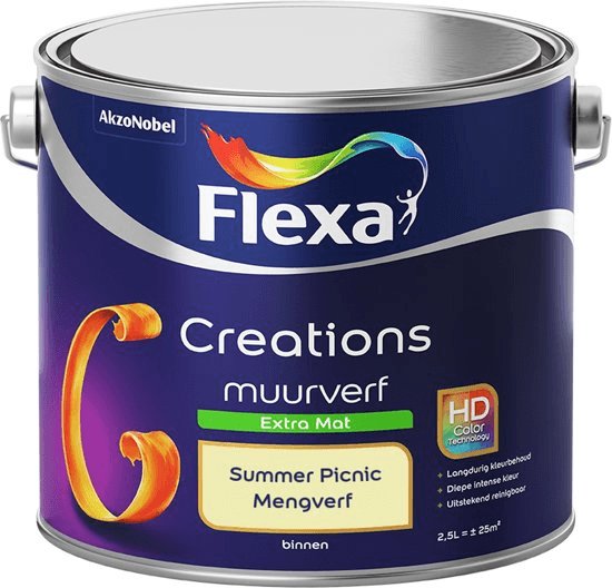 Flexa Creations - Muurverf Extra Mat - Tranquil Dawn - Kleur van het Jaar 2020 - Groen - 2,5 liter- - Flexa