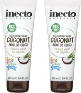 Inecto - Coconut Shower Wash - 2 pak - Hydraterend - Tropische Geur - Natuurlijk