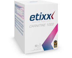 Etixx Carnitine 1000 - Sports Nutrition - Supplementen - 90 tabletten - Verhoogt vetverbranding - Verbetert spierherstel - Ondersteuning gewichtscontrole - Suikers langer sparen