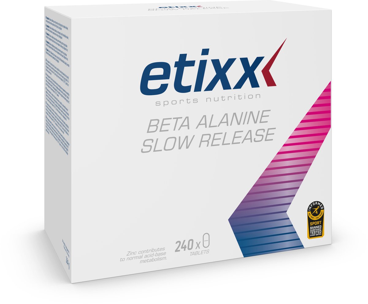 Goedkoopste Etixx Beta Alanine Slow Release - Sports Nutrition - Supplementen - 240 tabletten - Verhoogt de spierbuffercapaciteit - Uitstellen van spierverzuring - Minimaal 4 weken in te nemen - Vegan