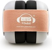 EMS 4 Kids Baby-hoofdtelefoon met ruisonderdrukking, witte schelp, koraalkleurige hoofdband