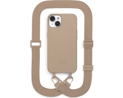 Change 2 in 1 Bio Case Big Belt edition - geschikt voor iPhone 14 Plus - afneembare schouderband - nekkoord - duurzaam - eco vriendelijk - gemaakt van bio-materialen - Taupe