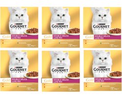 6x Gourmet Gold - Luxe Mix Multipack - Kattenvoer - 8x85g