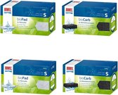 Juwel - Filter spons set - Super compact (S) Filterwatten + BioCarb Koolspons - 2x 2 stuks - Voordeelverpakking
