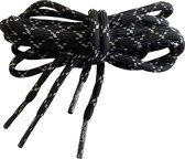 Schoenveter - Rond - zwart/grijs - 140 cm lang x 4 mm breed