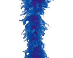 Faram Party Sierveren Boa - Carnaval verkleed accessoire - blauw - 180 cm - 50 gram