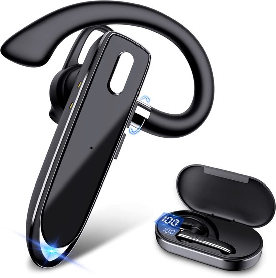 scheren Noordoosten toenemen Bluetooth Headset met Oplaadcase - In-Ear Koptelefoon - Draadloze Headset  met... | bol.com