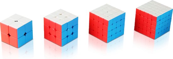 Thumbnail van een extra afbeelding van het spel Apeiron Rubiks Cube - 2x2, 3x3, 4x4, 5x5 - Speed Cube - Set 4 In 1 - Brein Breker - SpeedCube Giftset