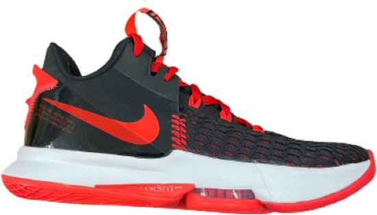 Nike - lebron witness V - Zwart/rood - sneakers -Maat 44