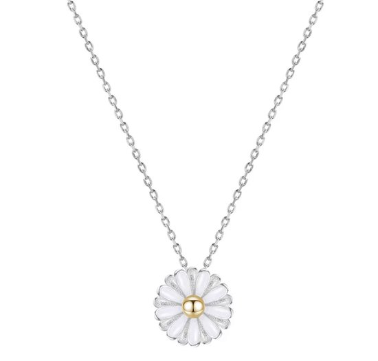 Ketting-Madelief-Zilver-Daisy-Charme Bijoux