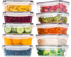 Stosh Vershoudbakjes - Meal Prep Bakjes - Diepvriesbakjes - 10 Stuks - 1L - Plastic - BPA vrij