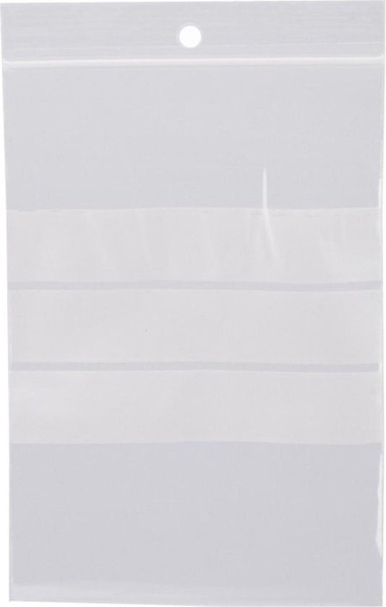 Gripzakjes Met Schrijfvak 40x60mm - Hersluitbare Verpakking Zakjes - 1000 stuks