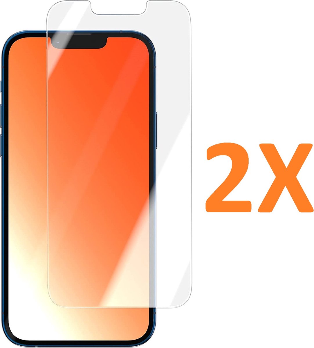 Screenprotector Glas - Tempered Glass Screen Protector - 2x Geschikt voor: Apple iPhone 13 Mini