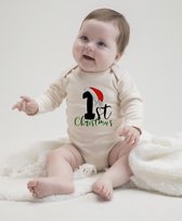 1e kerst  long sleeve romper *0-3 maanden