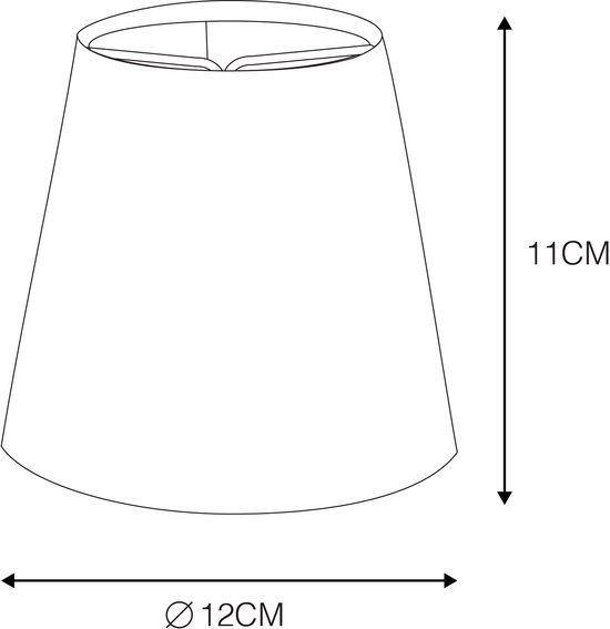 QAZQA klemkap - Lampenkap - 1 lichts - Ø 120 mm - Bruin -